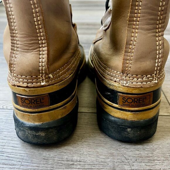 Sorel Caribou Waterproof Boots Wool Liners Lace Ups Snow Rain Utility Warm Mens - Picture 5 of 11